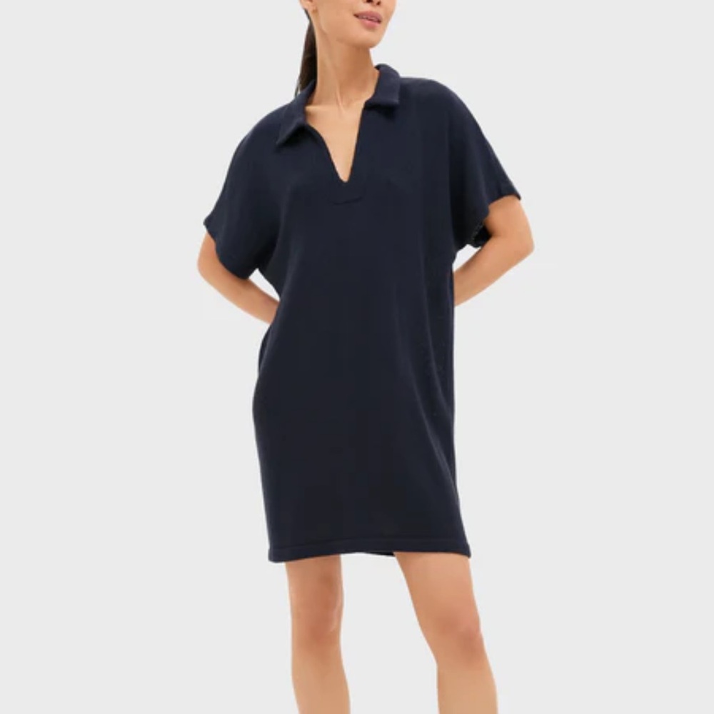 NWT Tuckernuck - PommanNavy Short-Sleeve Knit Polo Shirt